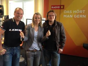 Wolfgang Dabernig, Sonja Kleindienst und Günther Schreibmajer im ORF Landesstudio Kärnten